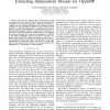 Multithreaded code from synchronous programs: Extracting independent threads for OpenMP